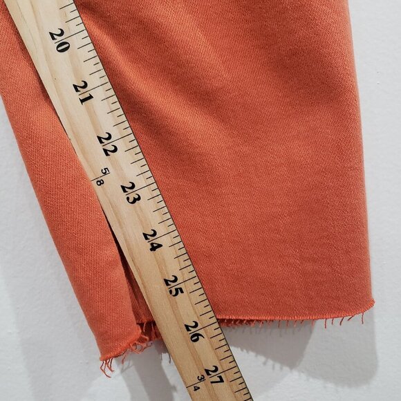 Pilcro & the Letterpress High Rise Bootcut Jeans Size 32 Orange Fray Hem Casual - Picture 16 of 16